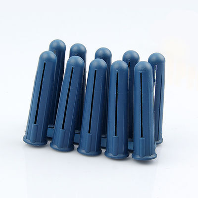 مسامير الحائط من البلاستيك HDPE تثبيت 5.5MM X 34MM اللون الأزرق خفيف الوزن